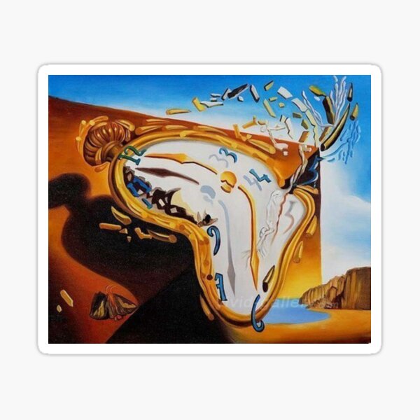 Fragment of Surrealistic Painting by Salvador Dali “Constancy of Memory”. Фрагмент сюрреалистической картины С.Дали «Постоянство памяти» (1931 г) Sticker