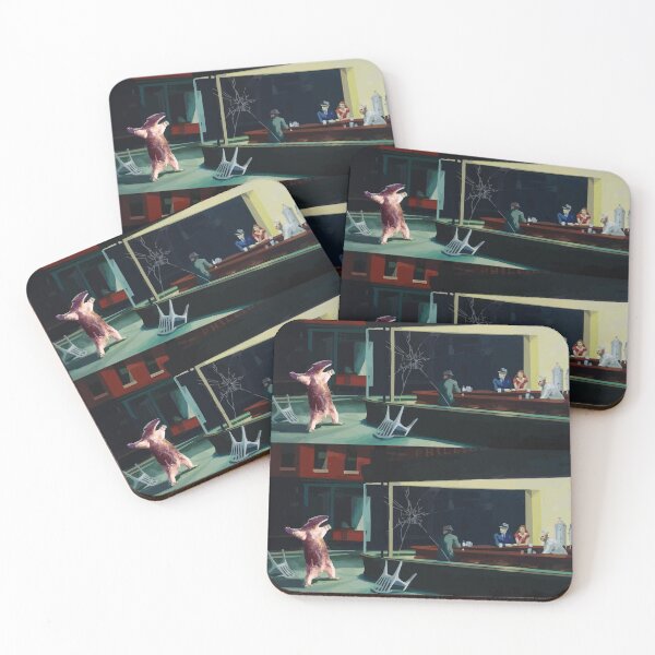 Item preview, Banksy Nighthawks Anteater Edward Hopper designed and sold by bufumofo.