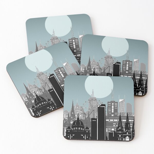 Artikelvorschau, Melbourne Skyline entworfen und verkauft von BekimART2.