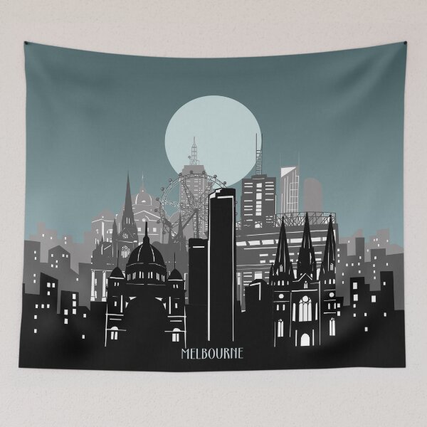 Item preview, melbourne skyline designed and sold by BekimART2.