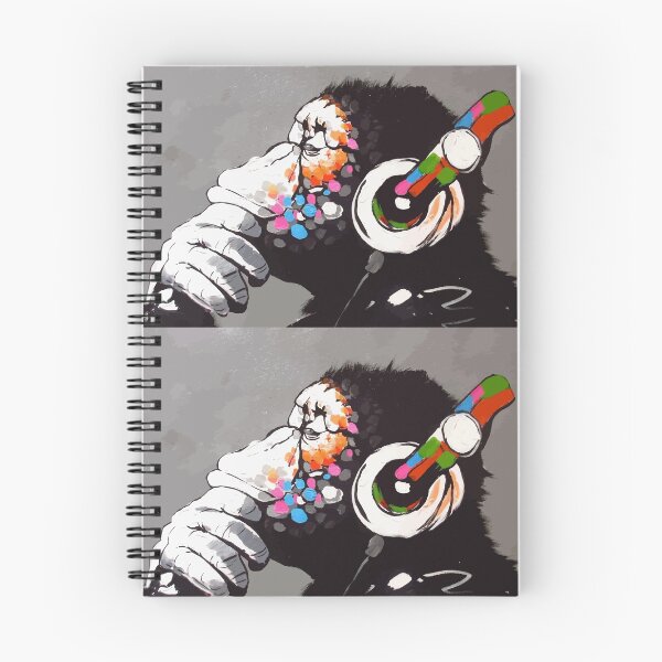 Item preview, Banksy DJ Monkey Thinker with Headphones designed and sold by bufumofo.