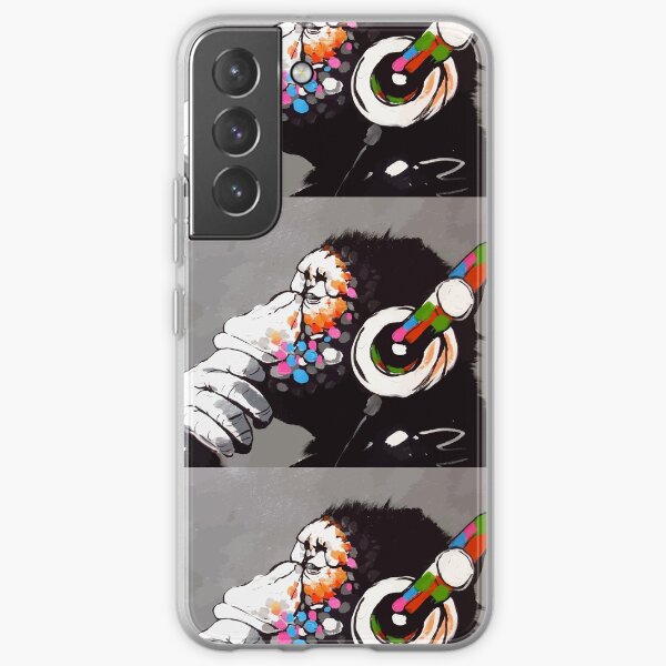 Banksy DJ Monkey Thinker with Headphones Samsung Galaxy Soft Case