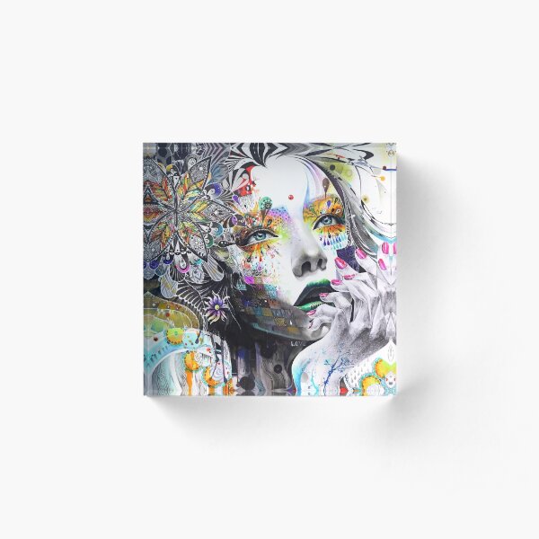 Banksy Urban Princess Graffiti Oil Painting Acrylic Block