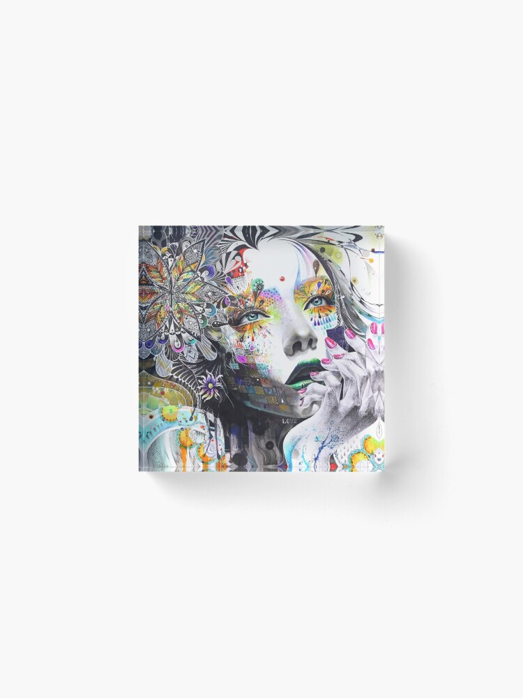 Alternate view of Banksy Urban Princess Graffiti Oil Painting Acrylic Block