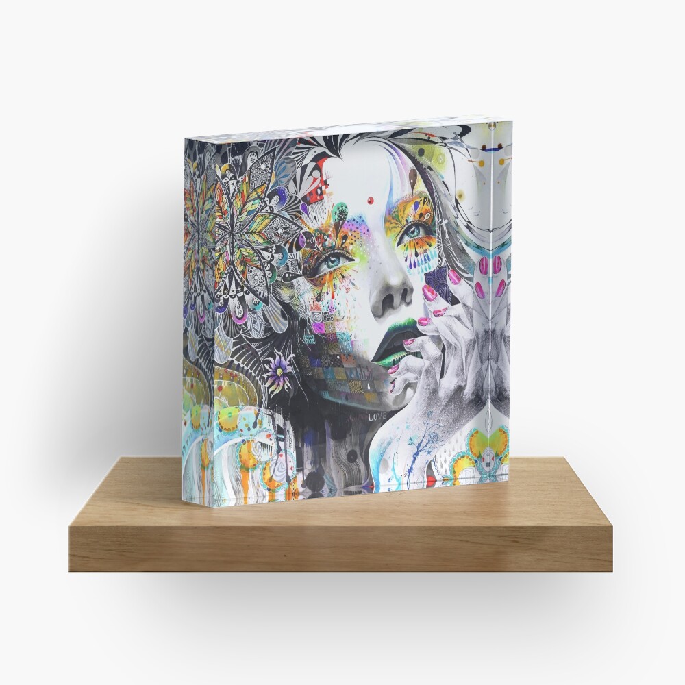 Banksy Urban Princess Graffiti Oil Painting Acrylic Block