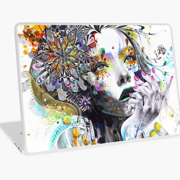 Banksy Urban Princess Graffiti Oil Painting Laptop Skin