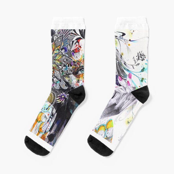 Banksy Urban Princess Graffiti Oil Painting Socks