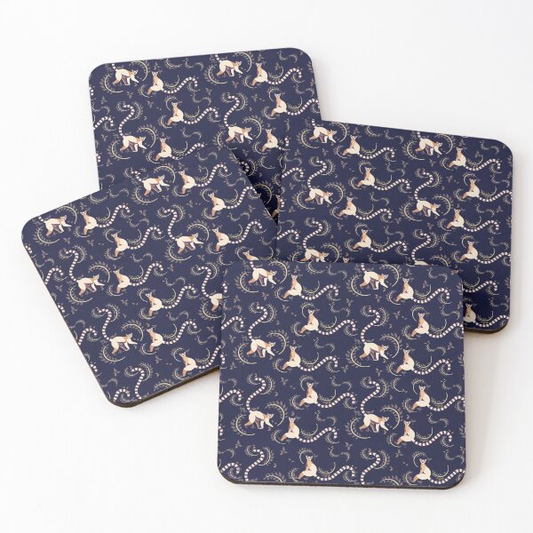 Item preview, Lemurs walking in cobalt designed and sold by YanayMora.