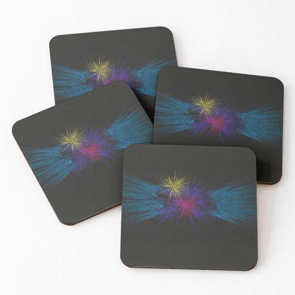 Item preview, Blue and red explosion abstract with black background designed and sold by Zosimus.