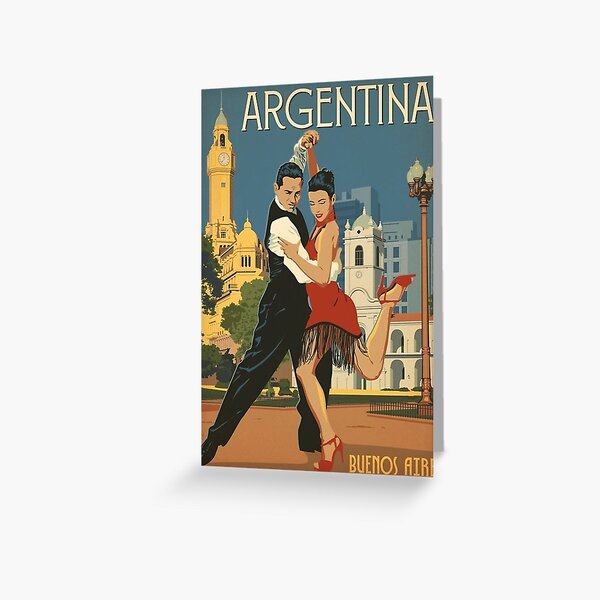 vintage, Argentina, Buenos Aires, tango Tarjetas de felicitación