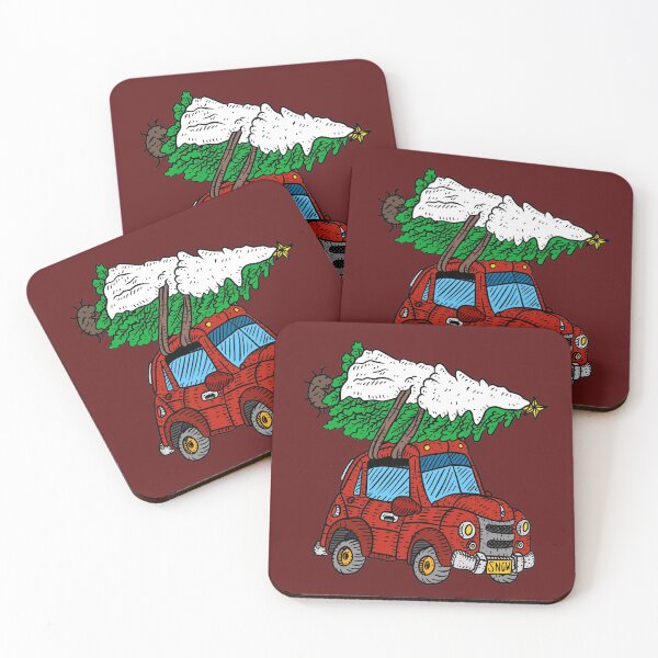 Item preview, Christmas tree transport. classic car illustration. designed and sold by JJadx.