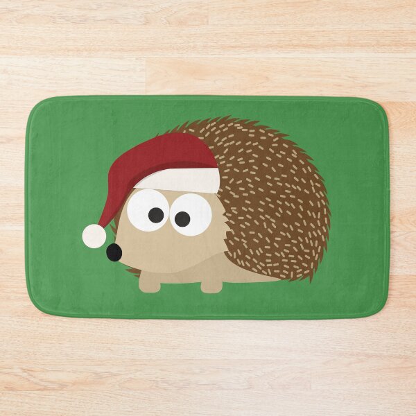 Artikelvorschau, Weihnachtsigel, der eine Weihnachtsmütze trägt entworfen und verkauft von Hedgie Designs.