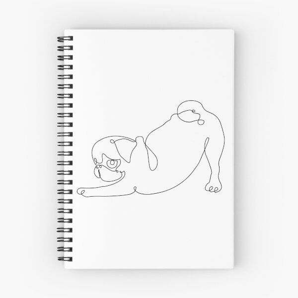 Item preview, One line One line Pug Downward Dog designed and sold by Huebucket.