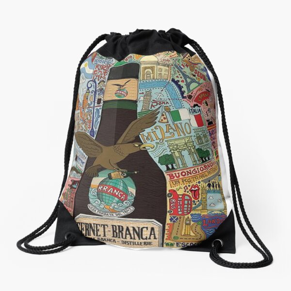 vintage Argentina Fernet Branca Drawstring Bag