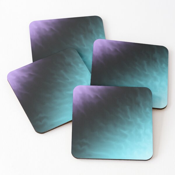 Purple and teal explosion Coasters (Set of 4)