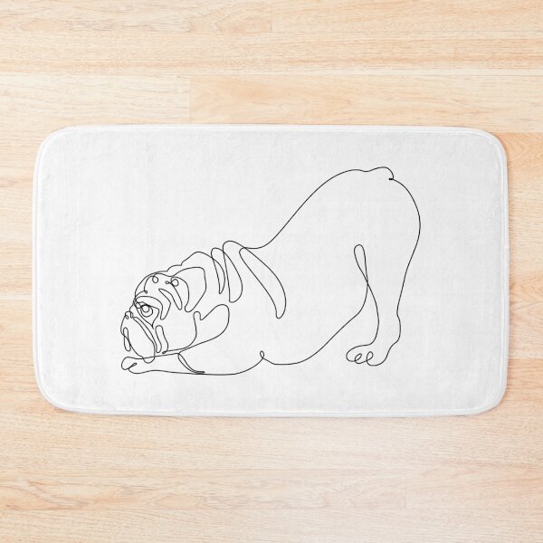Item preview, One line English Bulldog Downward Dog designed and sold by Huebucket.