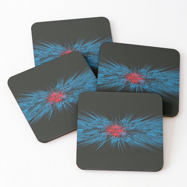Item preview, Blue and red explosion abstract with black background designed and sold by Zosimus.