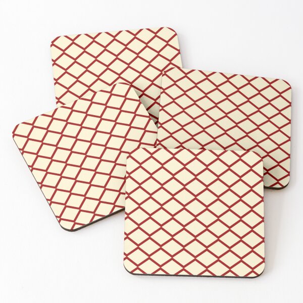 Item preview, Red and Beige Tiled Pattern designed and sold by Poetic Patterns Studio.