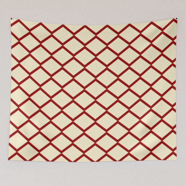 Item preview, Red and Beige Tiled Pattern designed and sold by Poetic Patterns Studio.