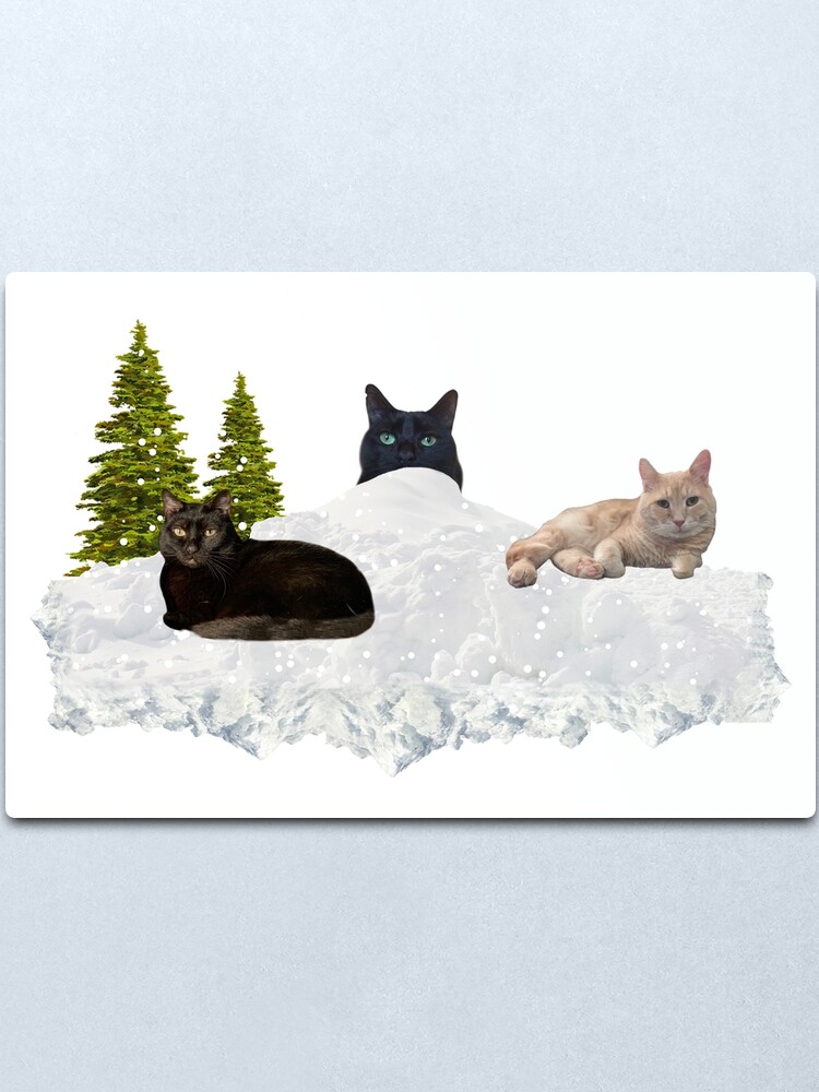 Alternate view of Blue Christmas V4 Metal Print
