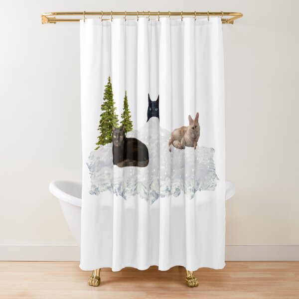 Blue Christmas V4 Shower Curtain