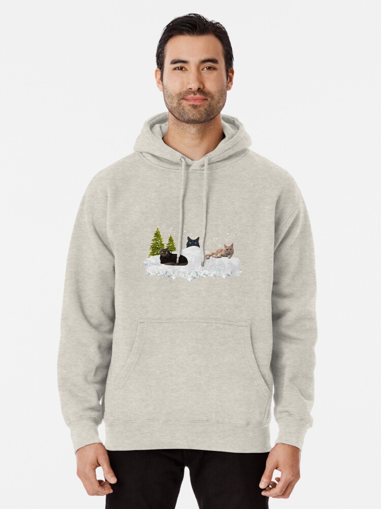 Alternate view of Blue Christmas V4 Pullover Hoodie
