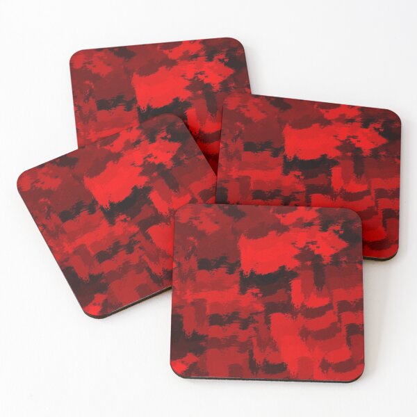 Item preview, Abstract Red and Black Brushstrokes designed and sold by Poetic Patterns Studio.