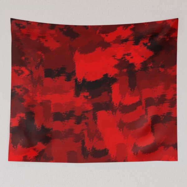 Item preview, Abstract Red and Black Brushstrokes designed and sold by Poetic Patterns Studio.