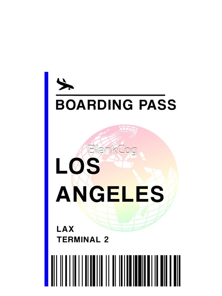 "Los Angeles Plane Ticket" iPhone Case & Cover by BlankCog | Redbubble
