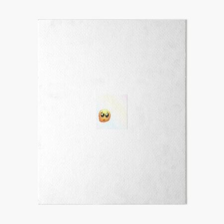fire eyes - adorable cursed emoji | Art Board Print