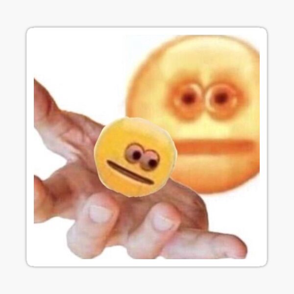 Cursed Emoji Meme Handing Over Cat Sticker By Axbrey2324 Redbubble