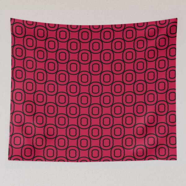 Item preview, Red and Black Oval Pattern designed and sold by Poetic Patterns Studio.