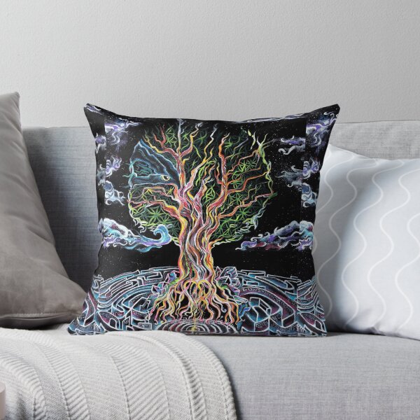 Cosmic Tree Throw Pillow