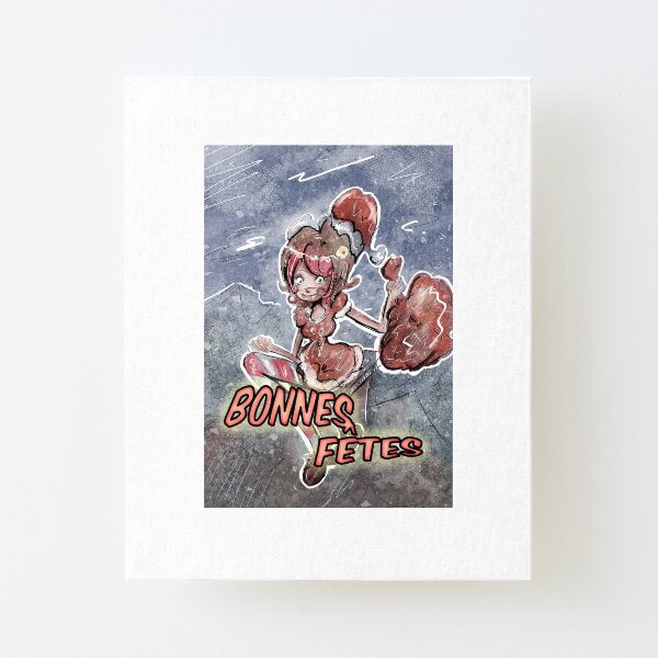 Maélice the vampire in mother Christmas. Canvas Mounted Print
