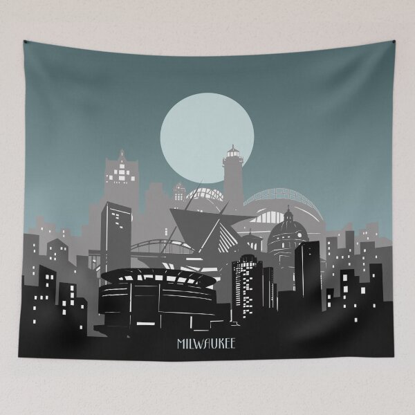Item preview, milwaukee skyline designed and sold by BekimART2.