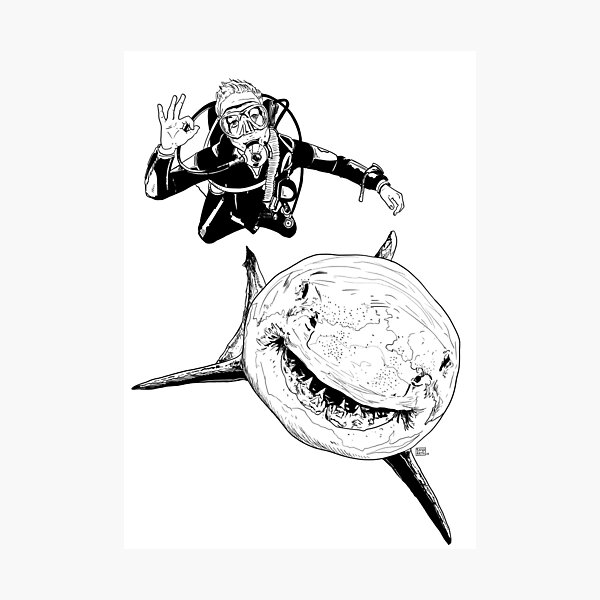Item preview, Sharks are friends 2 designed and sold by InkFish Art.