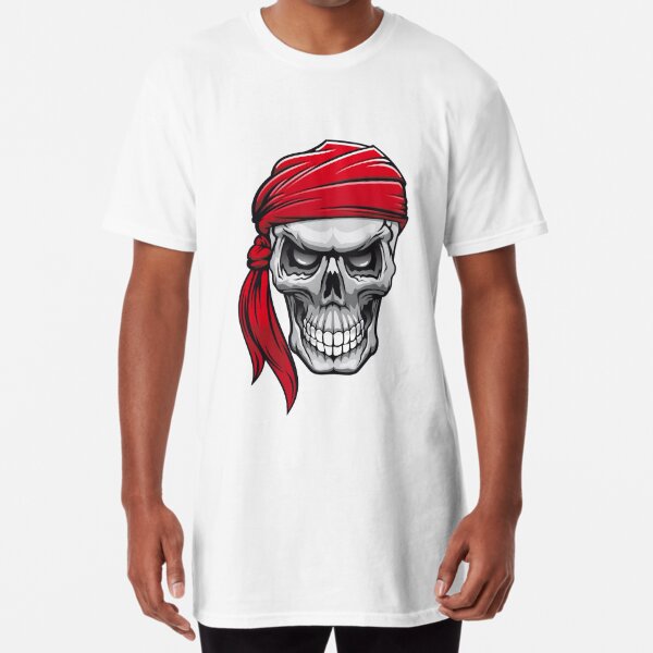 Work Like A Captain Party Like A Pirate T shirt Design. Skull in pirate  bandana with knife in mouth. Print for T-shirt, typography, vintage graphic  print for t shirt , fashion, sticker