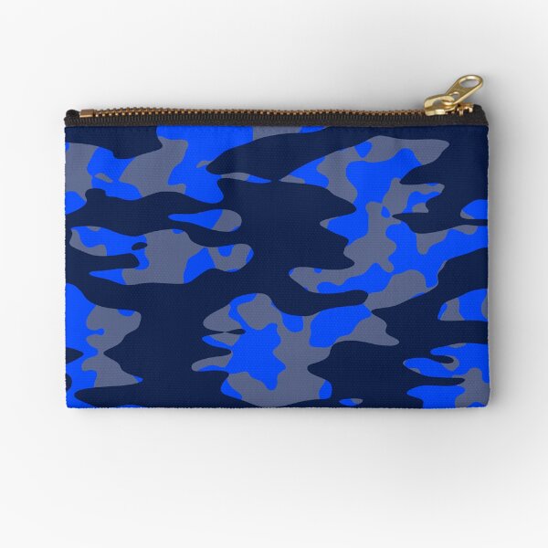 Camo Blues Zipper Pouch
