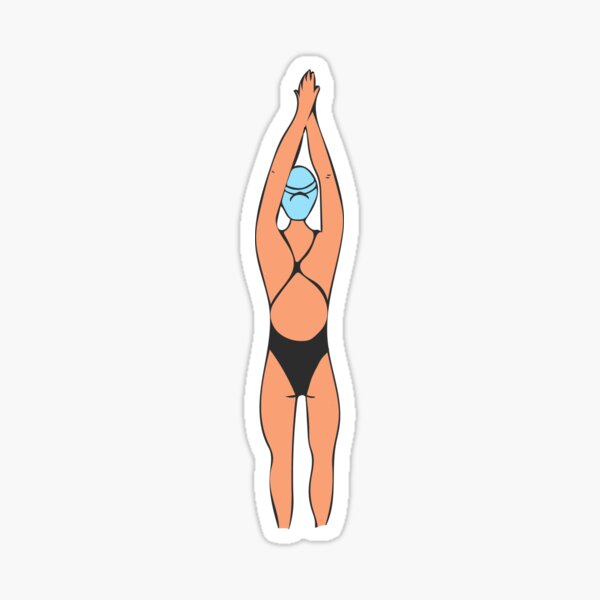Item preview, Swimmer girl from behind designed and sold by Miaoo.