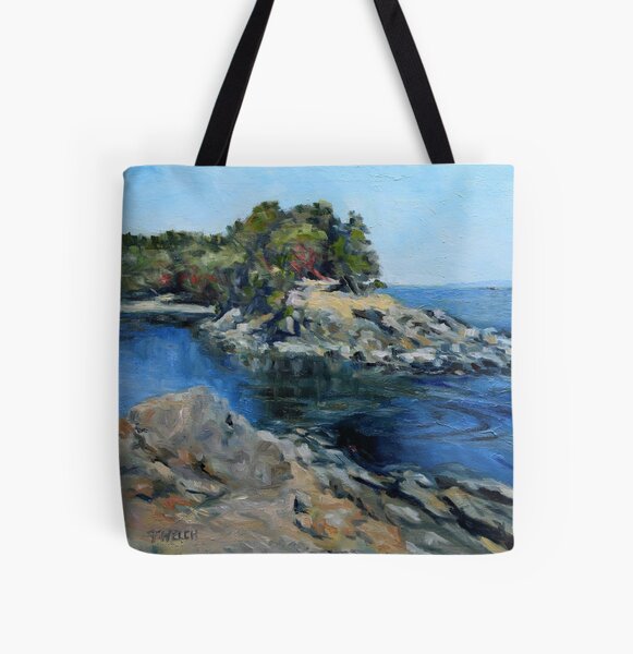Canoe Pass at Winter Cove All Over Print Tote Bag