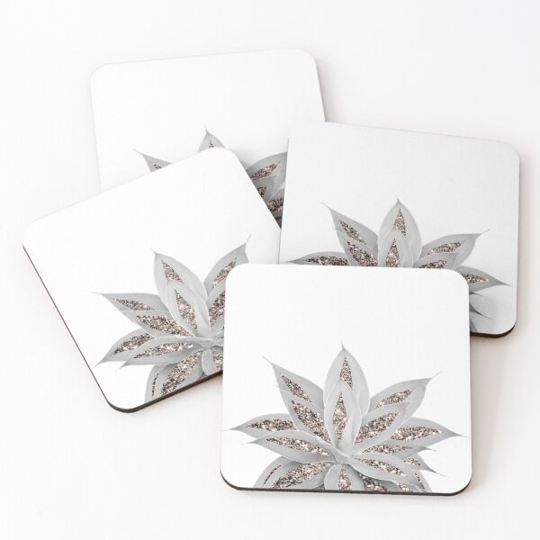 Item preview, Gray Agave with Rose Gold Glam #3 (Photo of Glitter Only - Not Reflective) designed and sold by Anita's & Bella's Art.