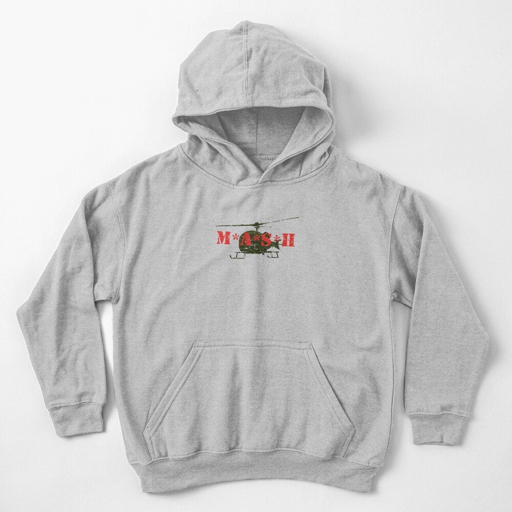 Mash Helicopter Distressed Retro Vintage TV Kids Pullover Hoodie
