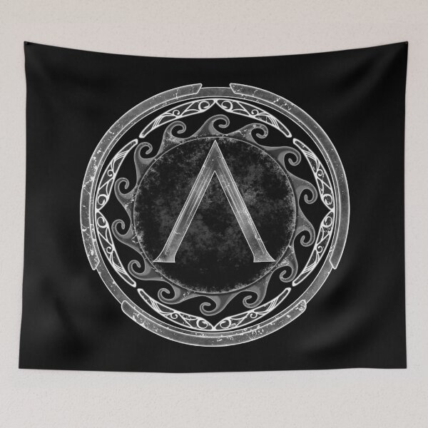 Item preview, Sparta Lambda Shield White Ice designed and sold by NicGrayGraphic.