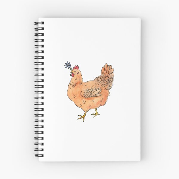 Item preview, Chicken with Flower Watercolor Illustration designed and sold by eleary.