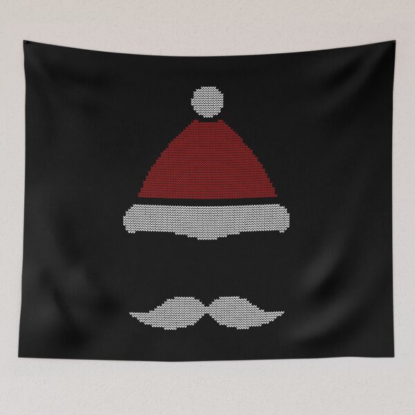 Aperçu de l'œuvre Mustache Santa Hat Ugly Christmas Sweater créée et vendue par flippinsg.