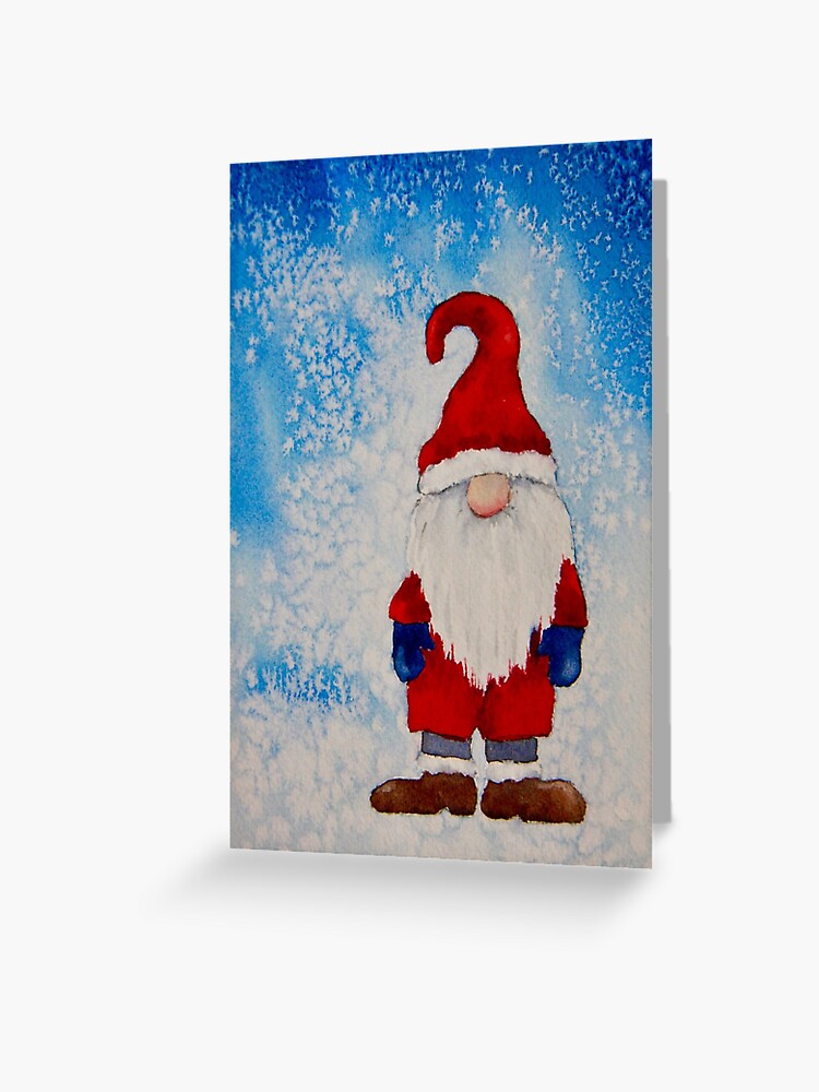 Thumbnail 1 of 2, Greeting Card, Christmas Gnome designed and sold by stramer.