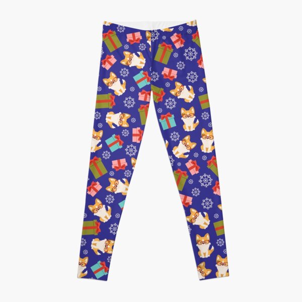 corgi christmas leggings