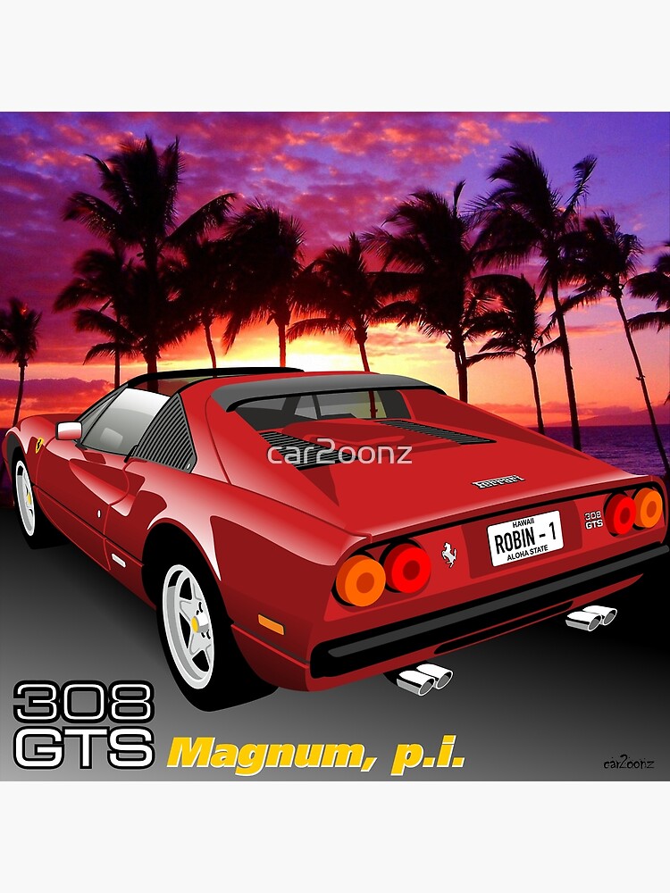 Magnum P.I. Ferrari 308 GTS Poster