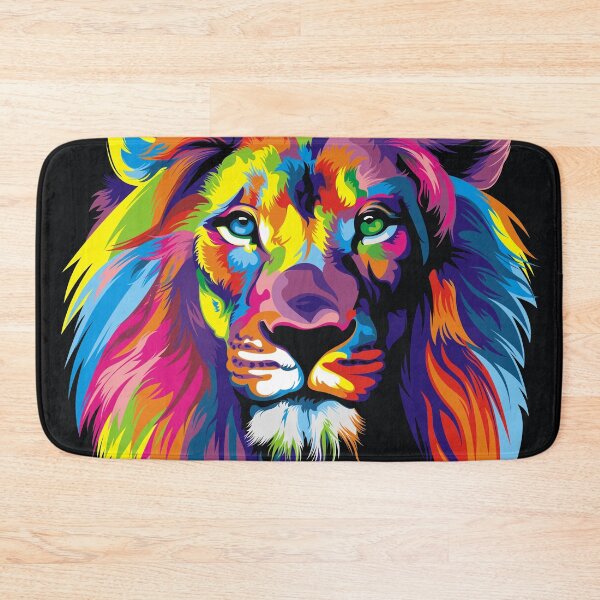 Item preview, Banksy Rainbow Lion Graffiti Pop Art Painting designed and sold by bufumofo.