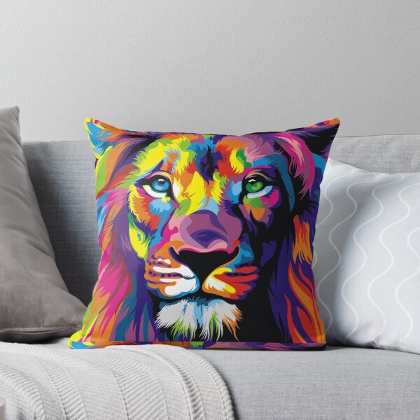 Item preview, Banksy Rainbow Lion Graffiti Pop Art Painting designed and sold by bufumofo.